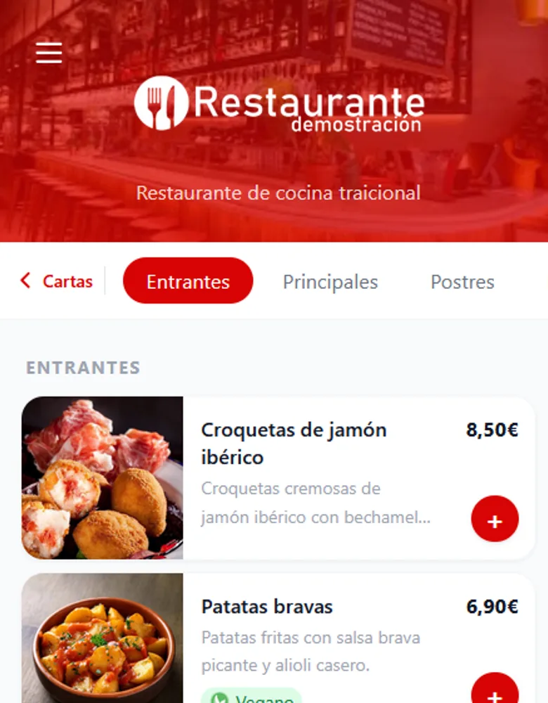 Pedidos en Mesa